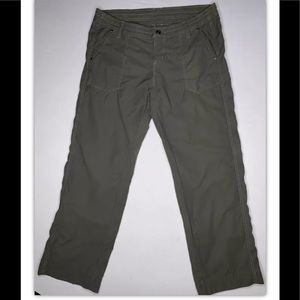 Kuhl Womens Pants Khaki/Gray Straight Leg 12 short